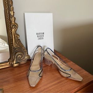 Maryam Nassir Zadeh Clear Slingback Pump